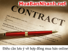 Điều cần lưu ý về hợp đồng mua bán online